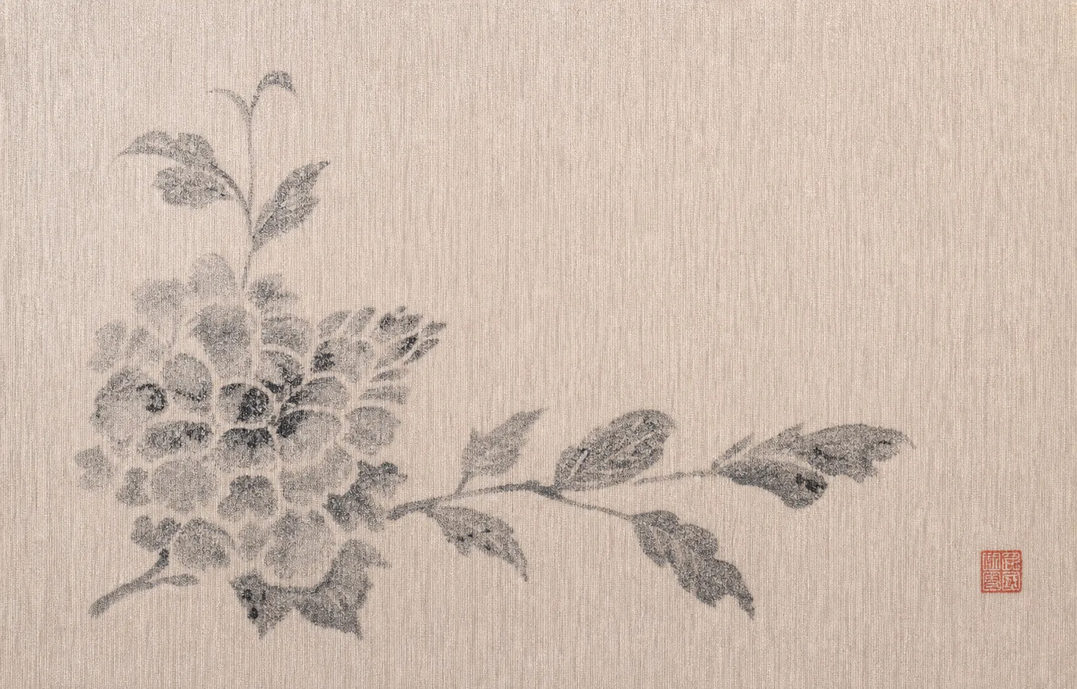 灰调花枝习作